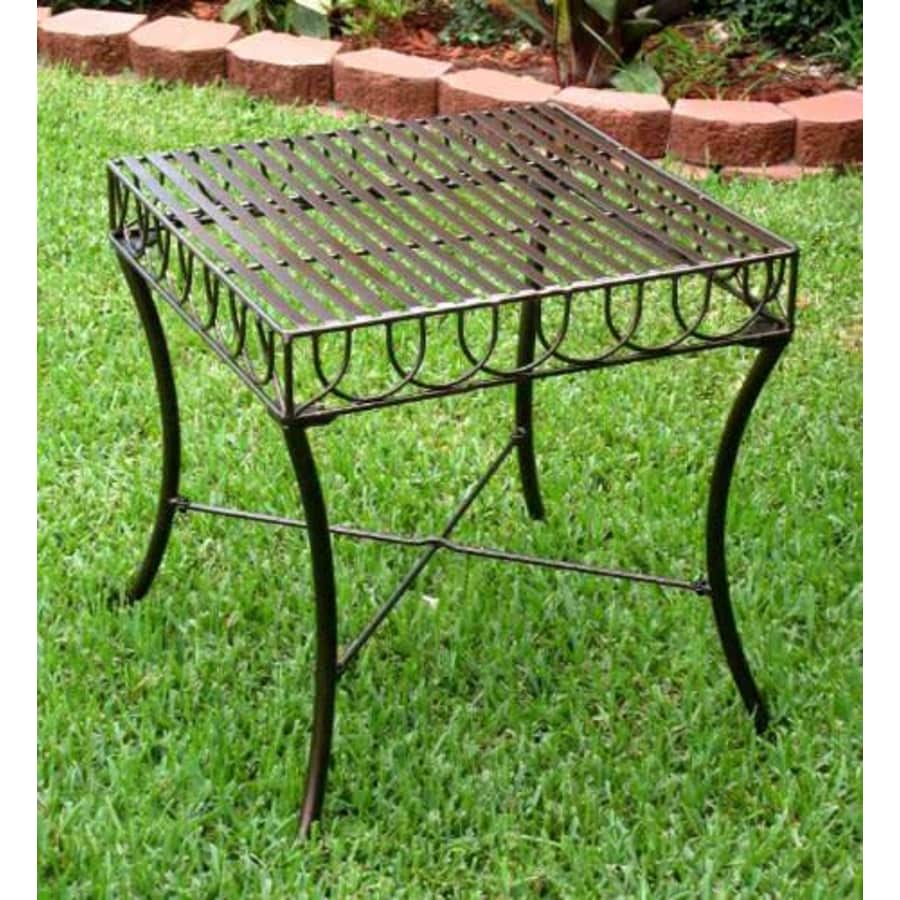 International Caravan Iron Outdoor Patio Side Table for $74 International Caravan Iron Outdoor Patio Side Table for $74