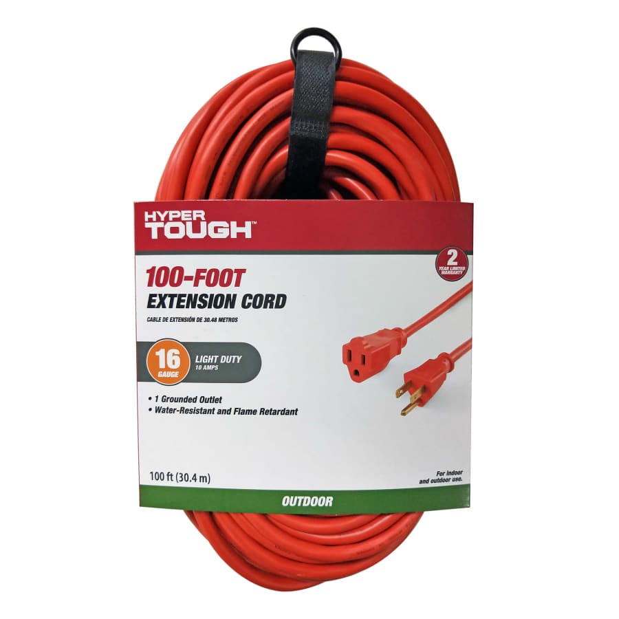 Hyper Tough 100ft. 16/3 Outdoor Extension Cord for $20