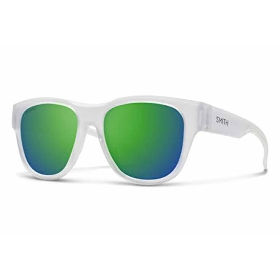 Smith Rounder Chromapop Sunglasses, Matte Crystal, Chromapop Sun green Mirror for $160