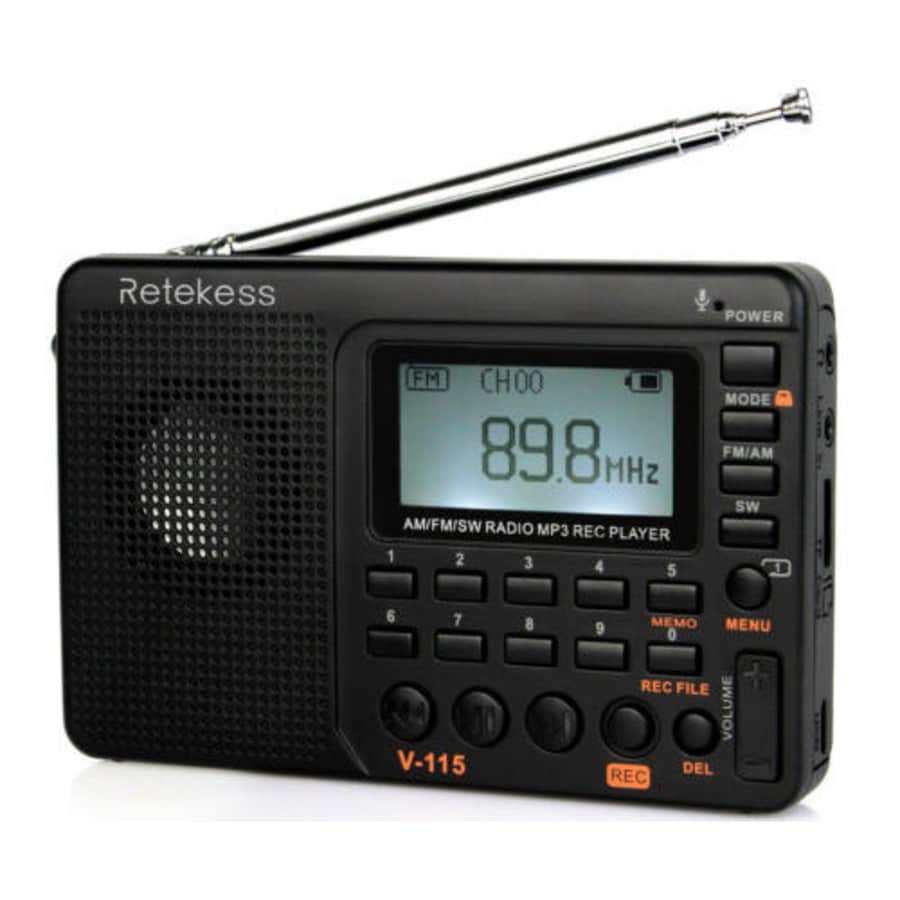 Retekess V115 Portable FM/AM/SW Radio w/ MP3 Player for $18 Retekess V115 Portable FM/AM/SW Radio w/ MP3 Player for $18