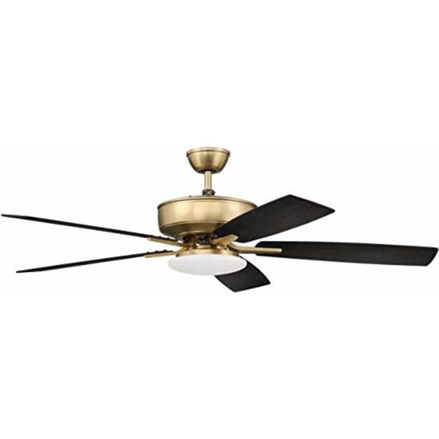 Craftmade P112SB5-52BWNFB Pro Plus 52" Ceiling Fan with LED Lights & Wall Control, 5 Reversible for $177