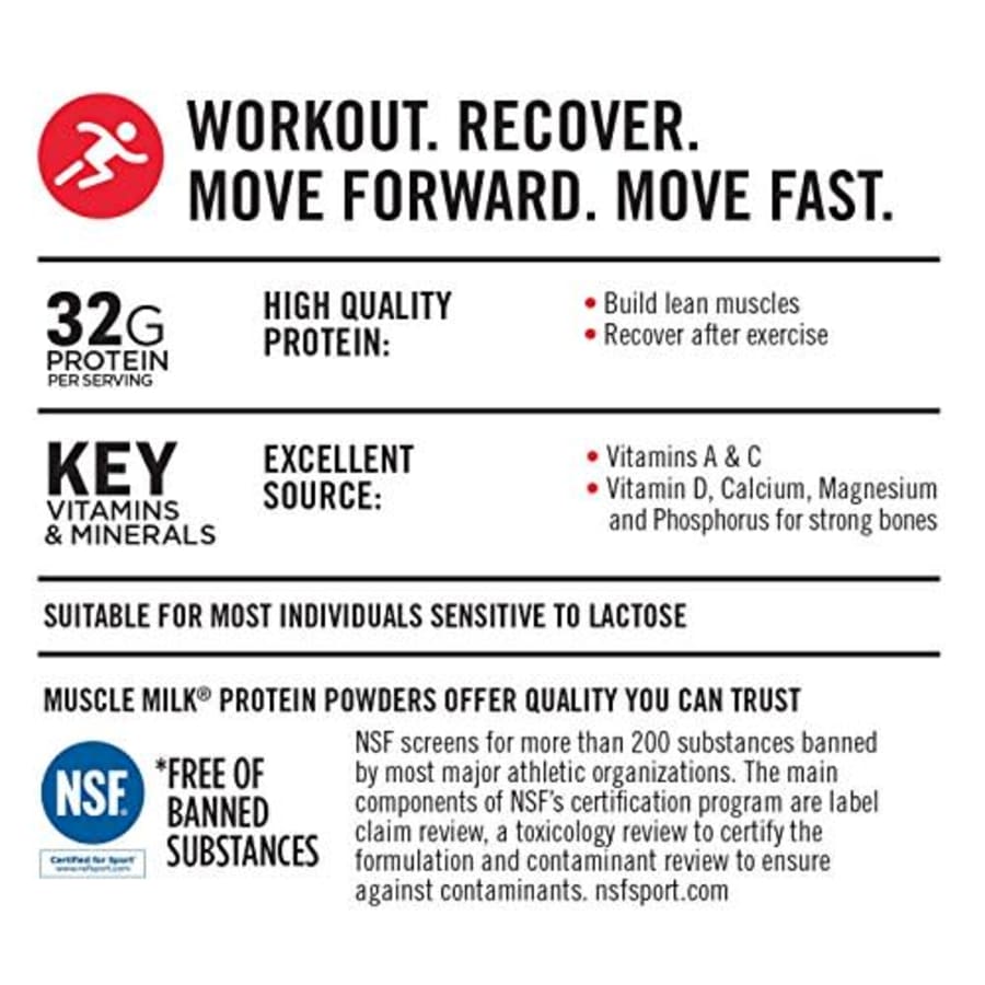 Muscle Milk Genuine Protein Powder, Strawberries 'N Crme, 32g Protein, 4.94 Pound for $51 Muscle Milk Genuine Protein Powder, Strawberries 'N Crme, 32g Protein, 4.94 Pound for $51