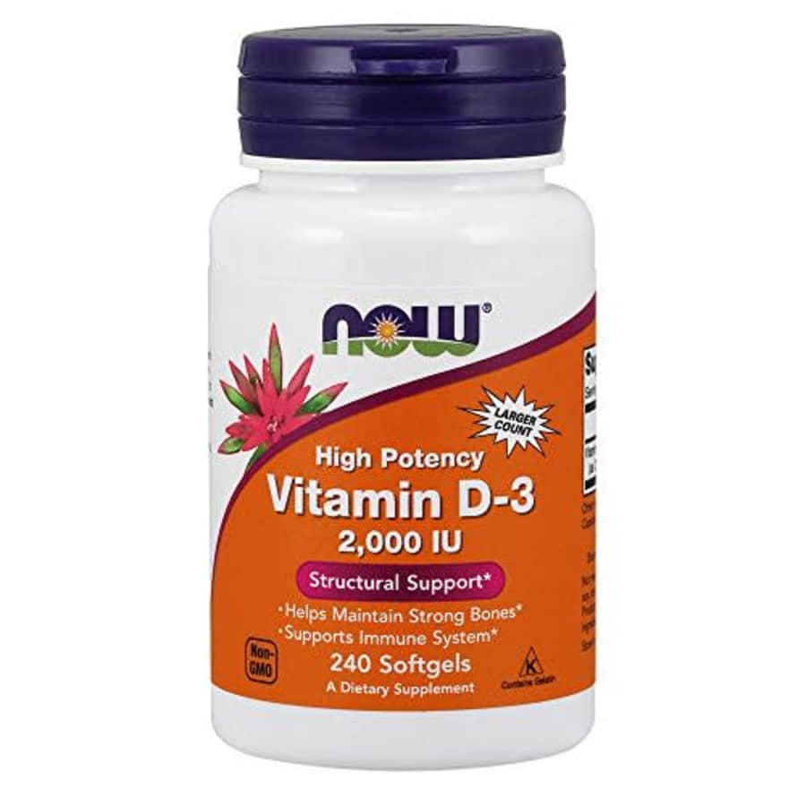Now Foods NOW Supplements, Vitamin D-3 2,000 IU, High Potency, Structural Support*, 240 Softgels for $12 Now Foods NOW Supplements, Vitamin D-3 2,000 IU, High Potency, Structural Support*, 240 Softgels for $12