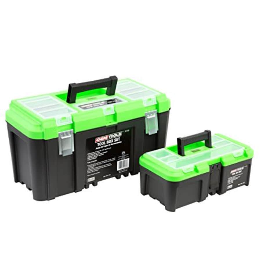 OEMTOOLS 22180 Tool Box Set with Removable Tool Trays, Includes Two (2) Tool Boxes, Sizes 19 & for $106