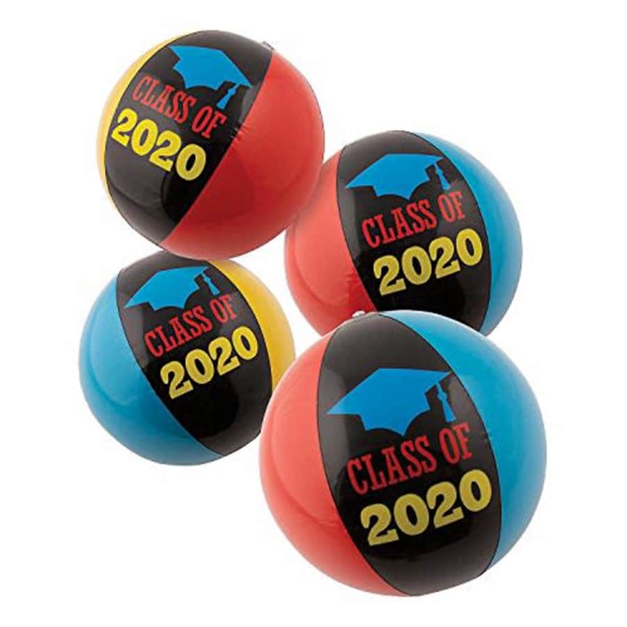 Fun Express Inflatable Class of 2020 Beach Balls (1 Dozen) Graduation Party Supplies, Party for $6