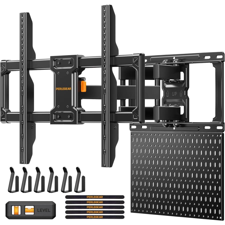 Perlegear Full Motion TV Mount for 42" to 84" TVs for $80