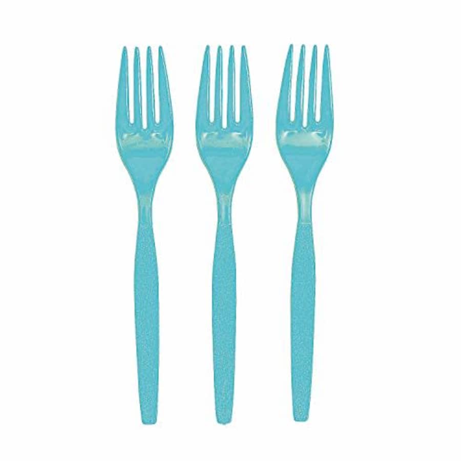 Fun Express - Light Blue Plastic Forks (50 Pc) - Party Supplies - Solid Tableware - Cutlery - 50 for $15 Fun Express - Light Blue Plastic Forks (50 Pc) - Party Supplies - Solid Tableware - Cutlery - 50 for $15