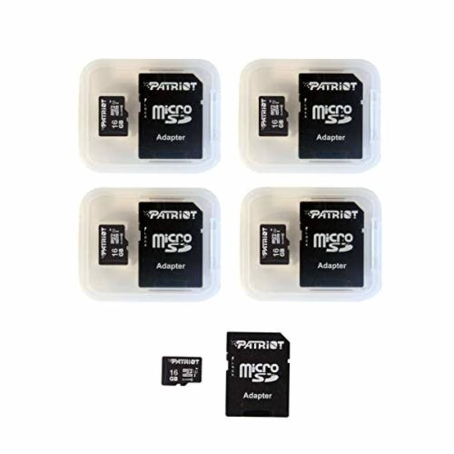 Patriot LX Series 16GB Micro SDHC - Class 10 UHS-I - 5 Pack (PSF16GMCSDHC5PK) for $27