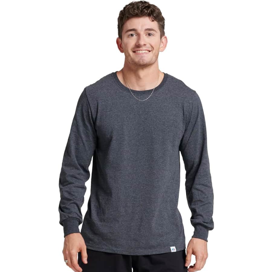 Russell Athletic Men's Dri-Power Cotton Blend Long Sleeve T-Shirt for $5 Russell Athletic Men's Dri-Power Cotton Blend Long Sleeve T-Shirt for $5