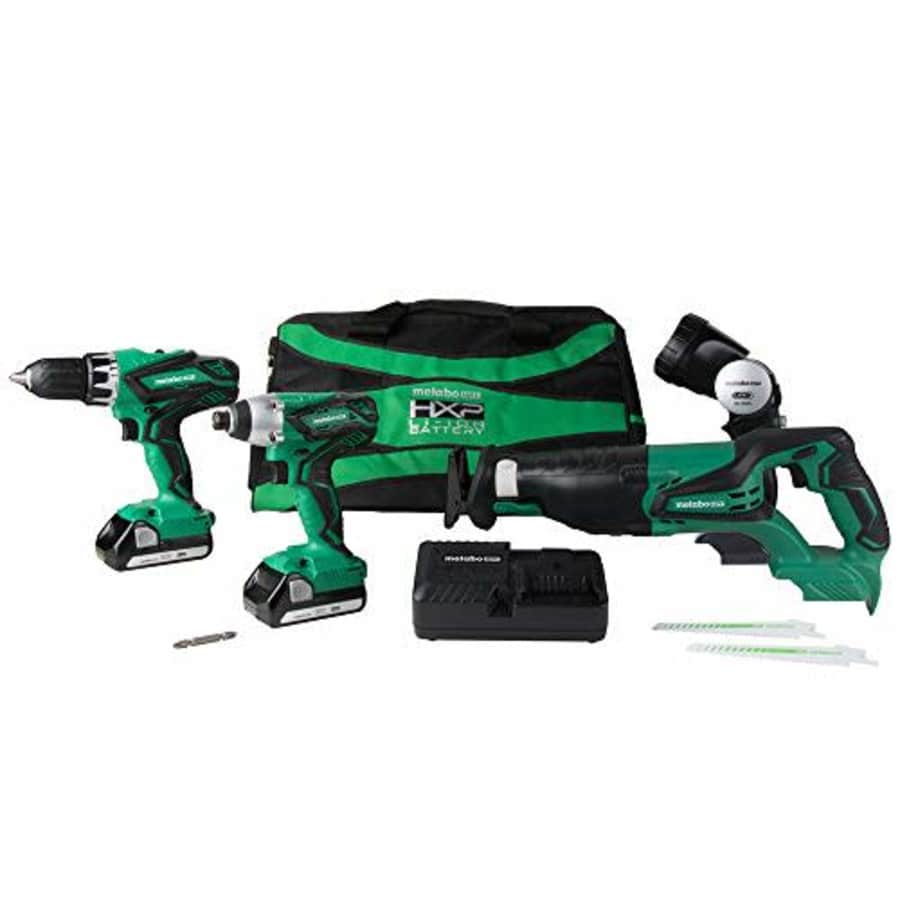 Metabo HPT KC18DG4LS 18V Cordless 4-Tool Combo Kit, Hammer Drill, Impact Driver, Reciprocating Saw, for $432 Metabo HPT KC18DG4LS 18V Cordless 4-Tool Combo Kit, Hammer Drill, Impact Driver, Reciprocating Saw, for $432
