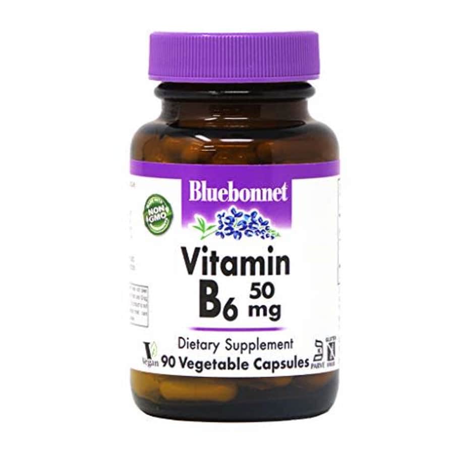 Bluebonnet Nutrition Vitamin B6 Vegetable Capsules, 50 mg, for Cardiovascular and Nervous System for $15 Bluebonnet Nutrition Vitamin B6 Vegetable Capsules, 50 mg, for Cardiovascular and Nervous System for $15