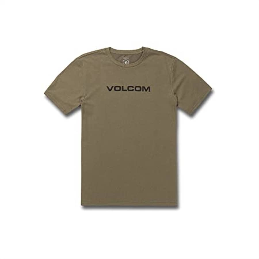 Volcom Men's Eurostyle Tech Short Sleeve Quick Drying T-Shirt, Military, Large for $18
