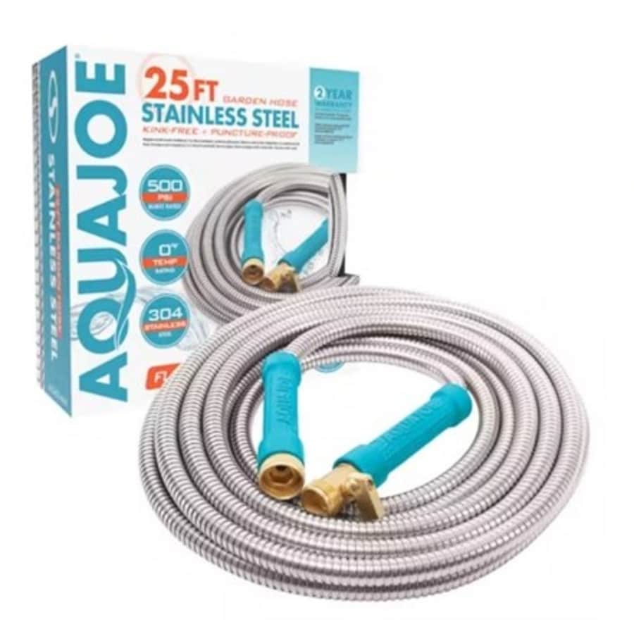 Aqua Joe 25-Foot Heavy-Duty Puncture Proof Kink-Free Garden Hose for $15