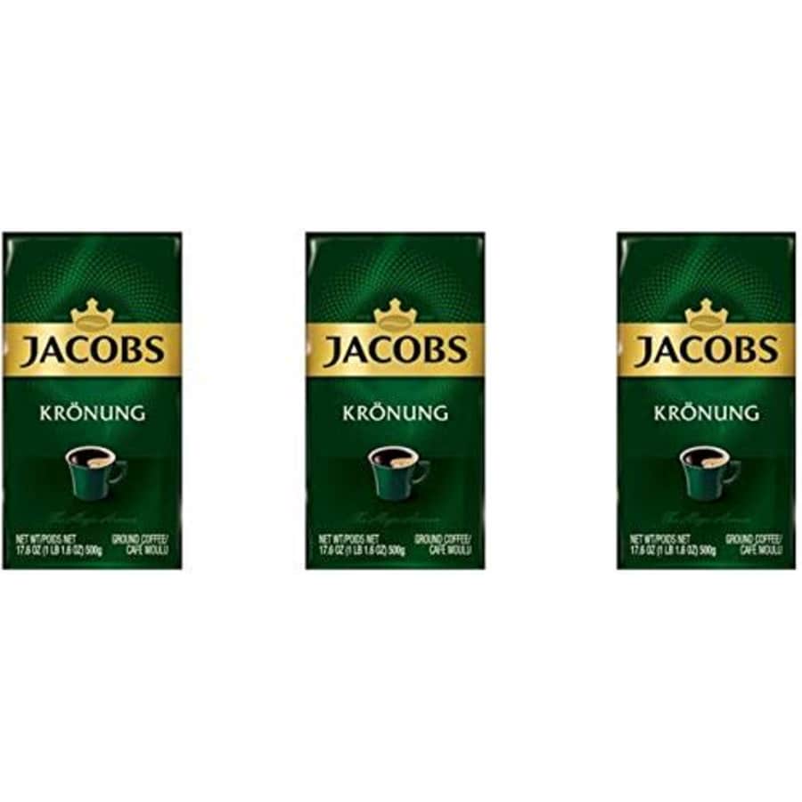 Jacobs Coffee Jacobs Kronung Ground Coffee 500 Gram / 17.6 Ounce (Pack of 3) for $26 Jacobs Coffee Jacobs Kronung Ground Coffee 500 Gram / 17.6 Ounce (Pack of 3) for $26