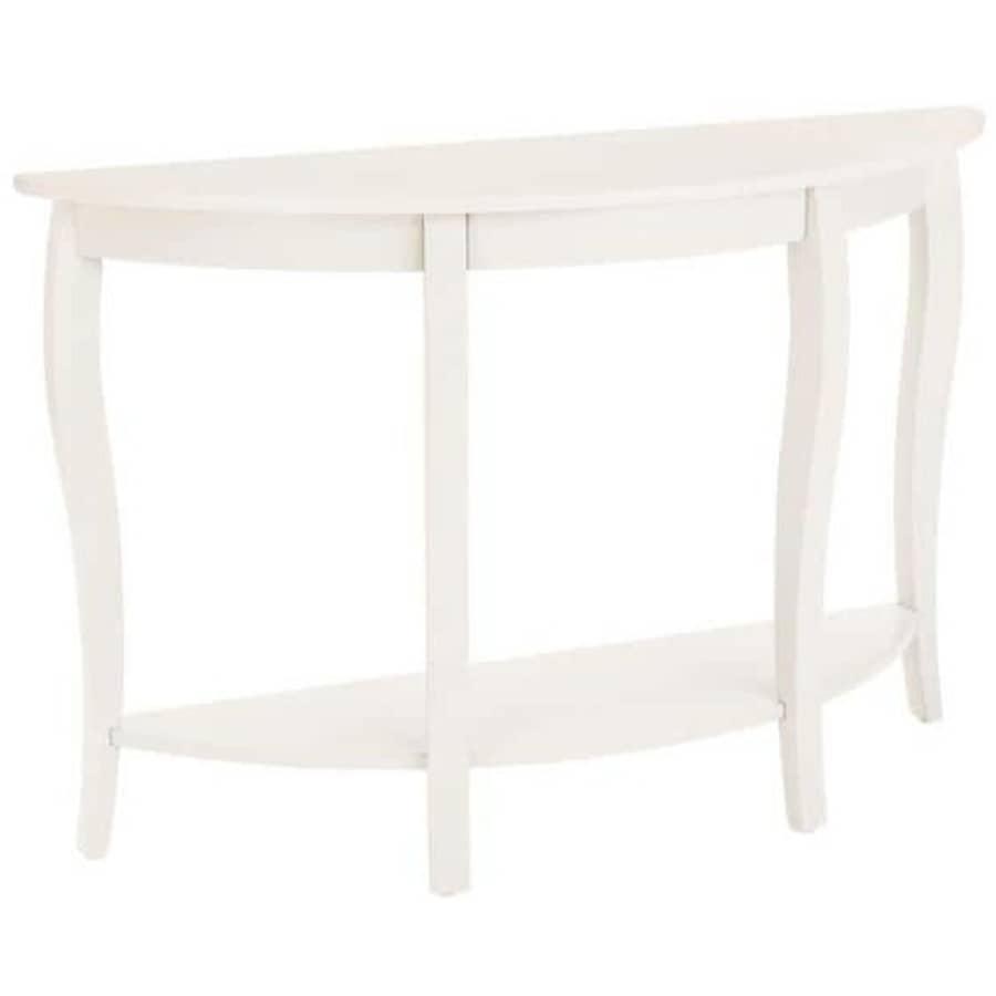 StyleWell Bellevale Demilune Solid Wood Console Table for $96 StyleWell Bellevale Demilune Solid Wood Console Table for $96