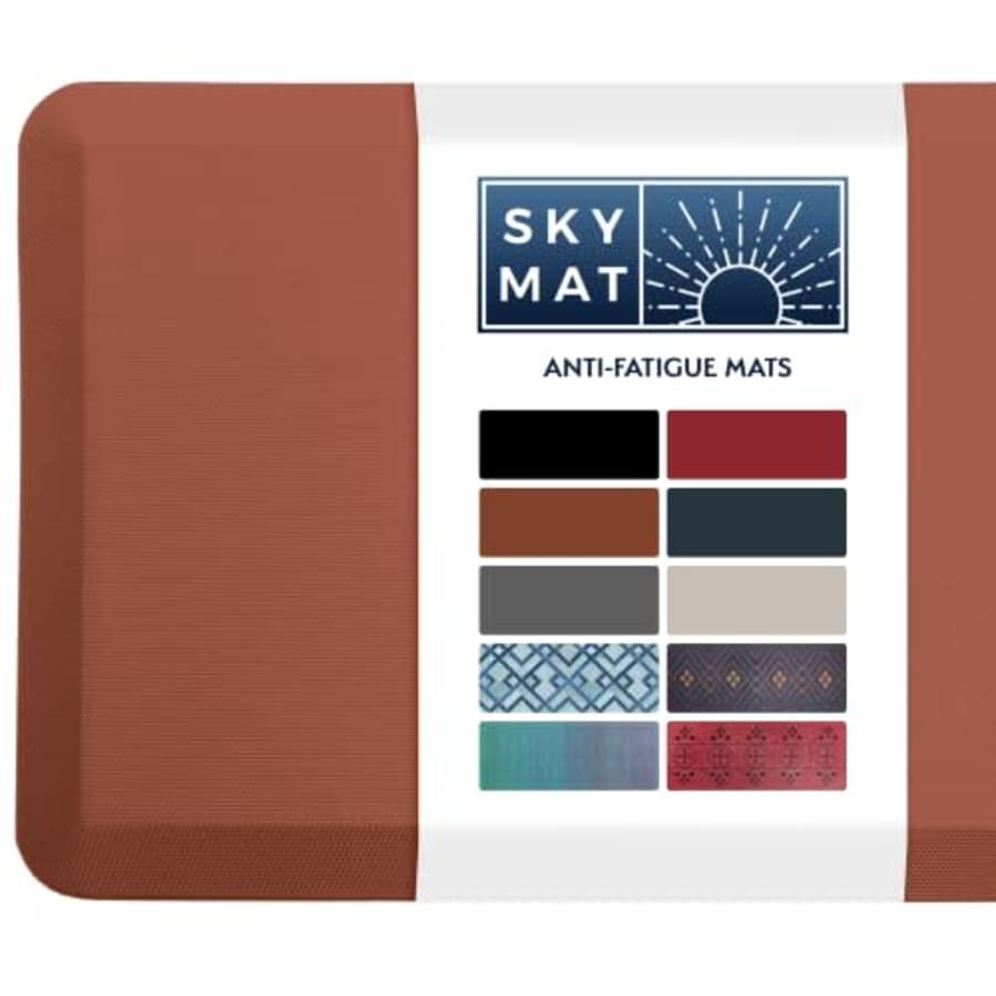 Sky Solutions Anti Fatigue Floor Mat - 3/4" Thick Cushioned Kitchen Rug, Standing Desk Mat - for $39 Sky Solutions Anti Fatigue Floor Mat - 3/4" Thick Cushioned Kitchen Rug, Standing Desk Mat - for $39