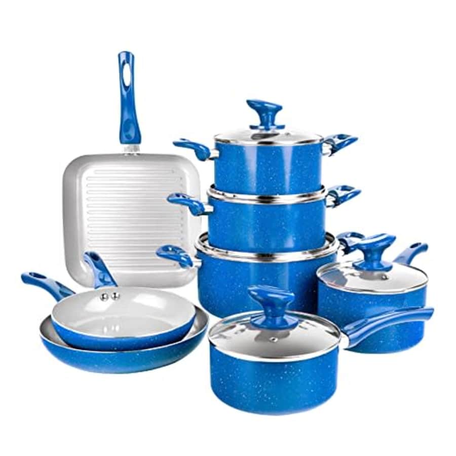 Granitestone Nonstick Cookware Set 13 Piece Nonstick Pots and Pans Set with Triple Layer Diamond for $70