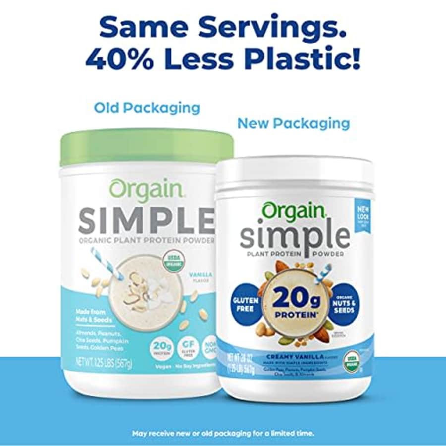 Orgain Simple Organic Plant Protein Powder, Vanilla, Vegan, Made with Fewer Ingredients and Without for $23 Orgain Simple Organic Plant Protein Powder, Vanilla, Vegan, Made with Fewer Ingredients and Without for $23