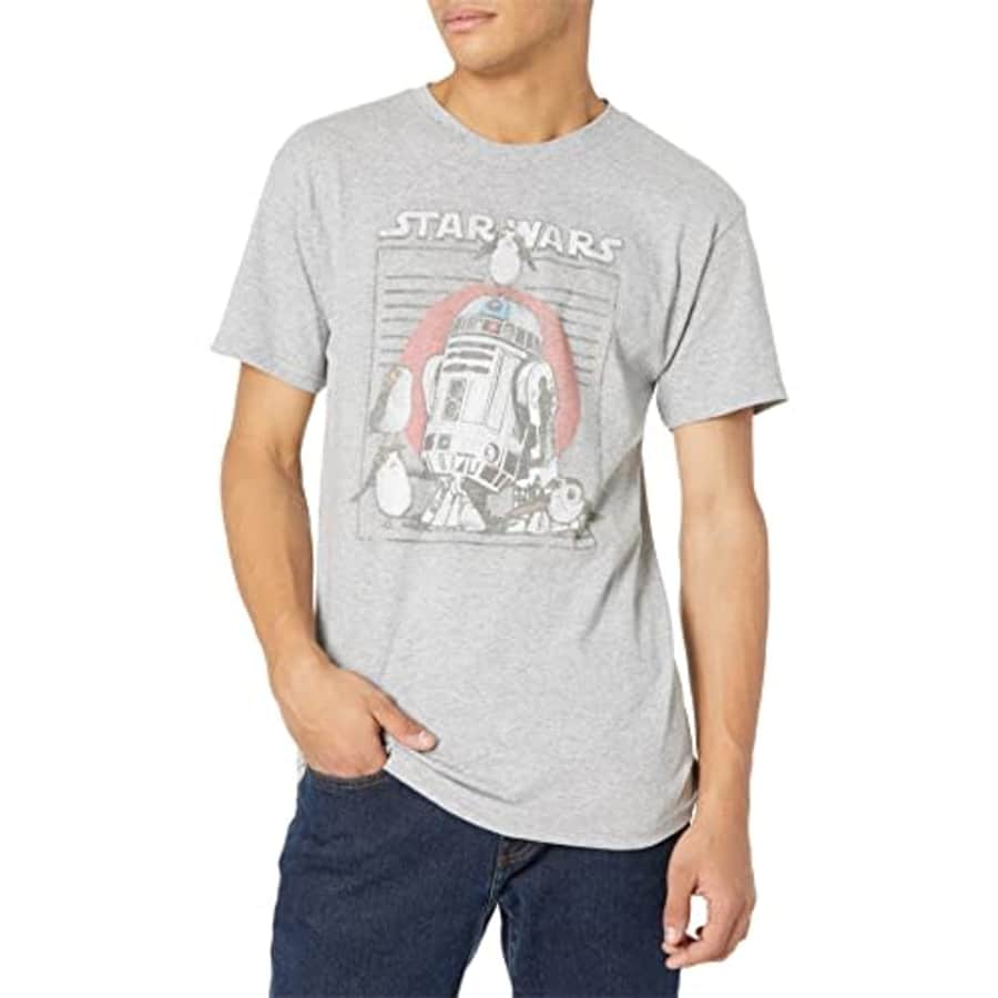 Star Wars Last Jedi Flock of Porgs Surround R2-D2 Young Men's T-Shirt for $20