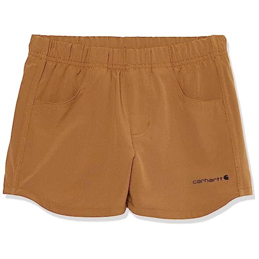 Carhartt Girls' Big Lightweight Ripstop Work Shorts, Brown, L (12) for $15 Carhartt Girls' Big Lightweight Ripstop Work Shorts, Brown, L (12) for $15