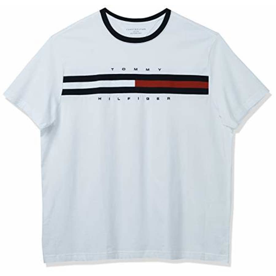 Tommy Hilfiger Men's Big and Tall Short Sleeve Logo T-Shirt, Bright White, 2XL-TL for $19 Tommy Hilfiger Men's Big and Tall Short Sleeve Logo T-Shirt, Bright White, 2XL-TL for $19