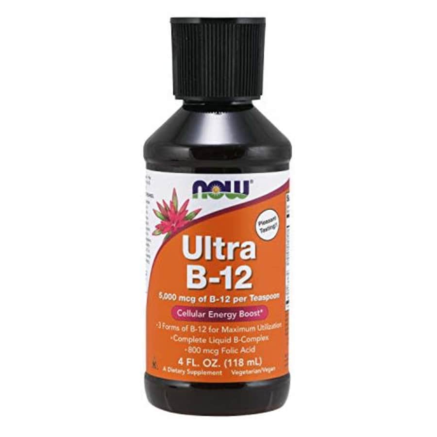 Now Foods NOW Supplements, Ultra B-12, Liquid, 800 mcg Folic Acid, Cellular Energy Production*, 4-Ounce for $12 Now Foods NOW Supplements, Ultra B-12, Liquid, 800 mcg Folic Acid, Cellular Energy Production*, 4-Ounce for $12