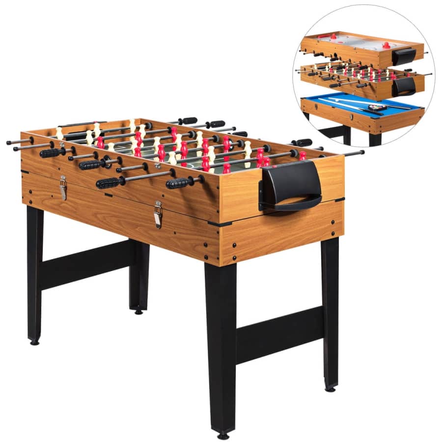 Costway 48" 3-in-1 Foosball, Air Hockey, & Pool Table for $170 Costway 48" 3-in-1 Foosball, Air Hockey, & Pool Table for $170