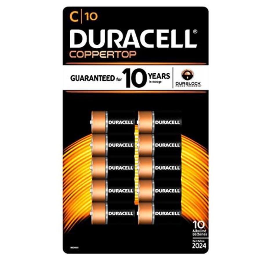 Duracell Coppertop Alkaline Batteries C - 10 pk for $38