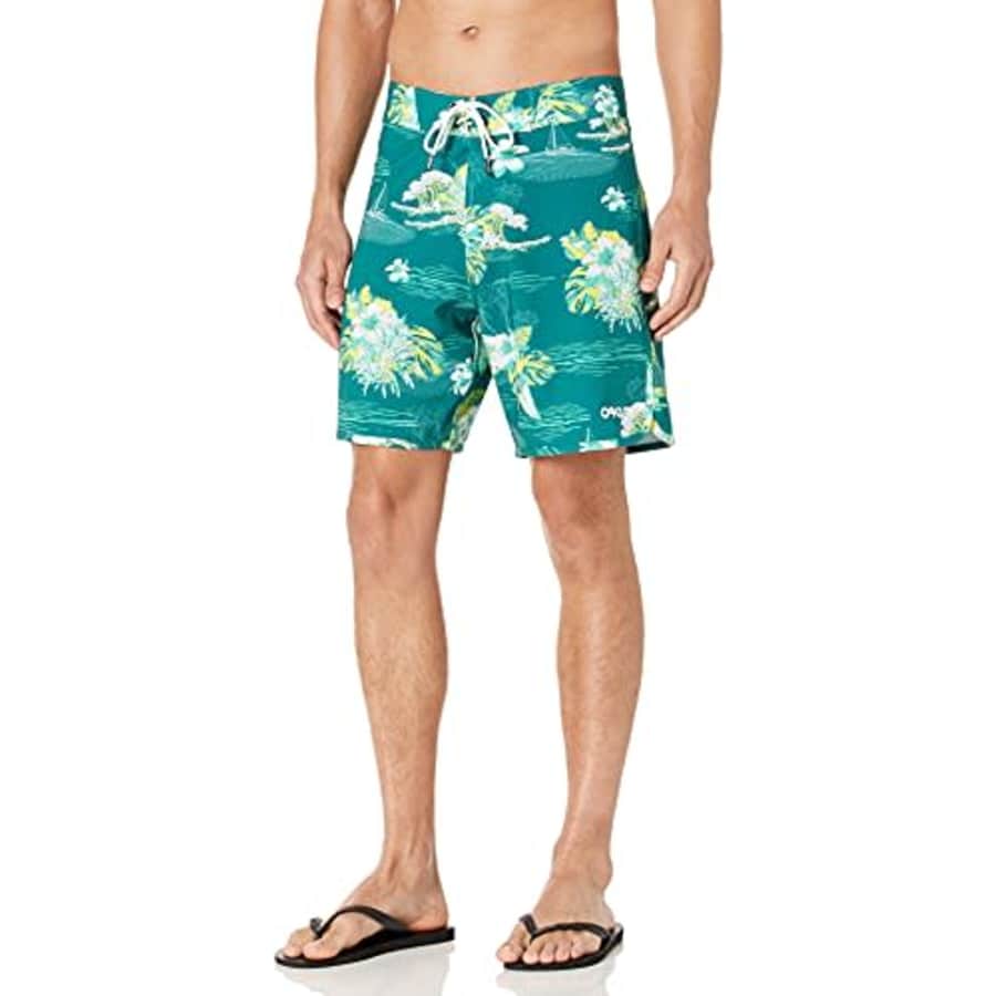Oakley Men's Standard Tropical Bloom 18 Boardshort, Bayberry Hawai, 40 for $55