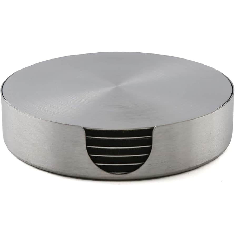 Thirtystone Stainless Steel Coasters 6-Pack for $13