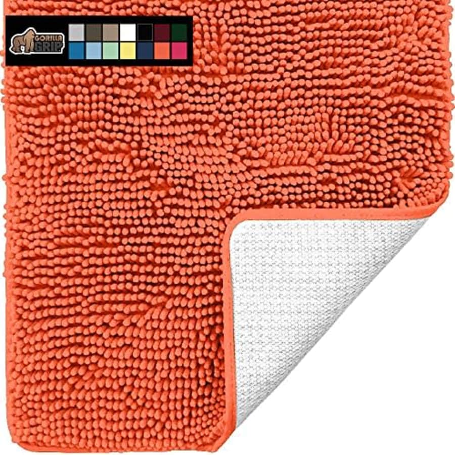 Gorilla Grip Bath Rug, 44x26, Thick Soft Absorbent Chenille Rubber Backing Bathroom Rugs, for $31 Gorilla Grip Bath Rug, 44x26, Thick Soft Absorbent Chenille Rubber Backing Bathroom Rugs, for $31