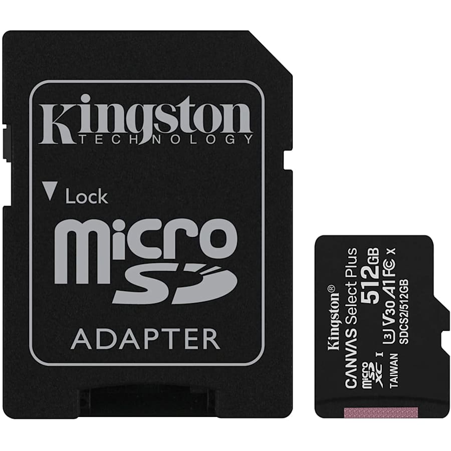 Kingston 512GB Canvas Select Plus microSDXC UHS-I Memory Card w/ Adapter for $73