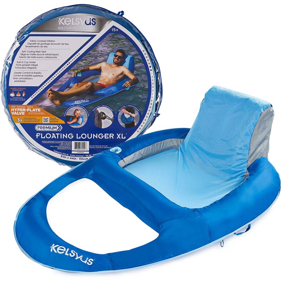 Kelsyus Premium Floating Lounger XL for $48