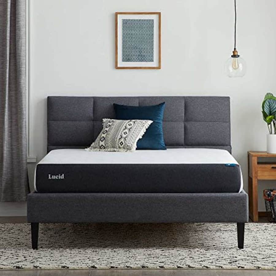 Lucid 8 Inch King Mattress - Firm Gel Memory Foam Mattress Bamboo Charcoal Foam Gel Infused- for $370