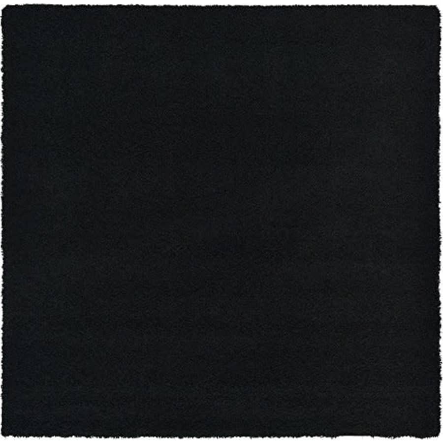 Unique Loom Solid Shag Collection Area Rug (8' Square, Jet Black) for $119