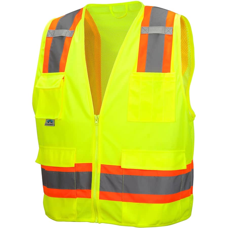 Pyramex Lumen X Class 2 Surveyor's Safety Vest w/ 8 Pockets for $15