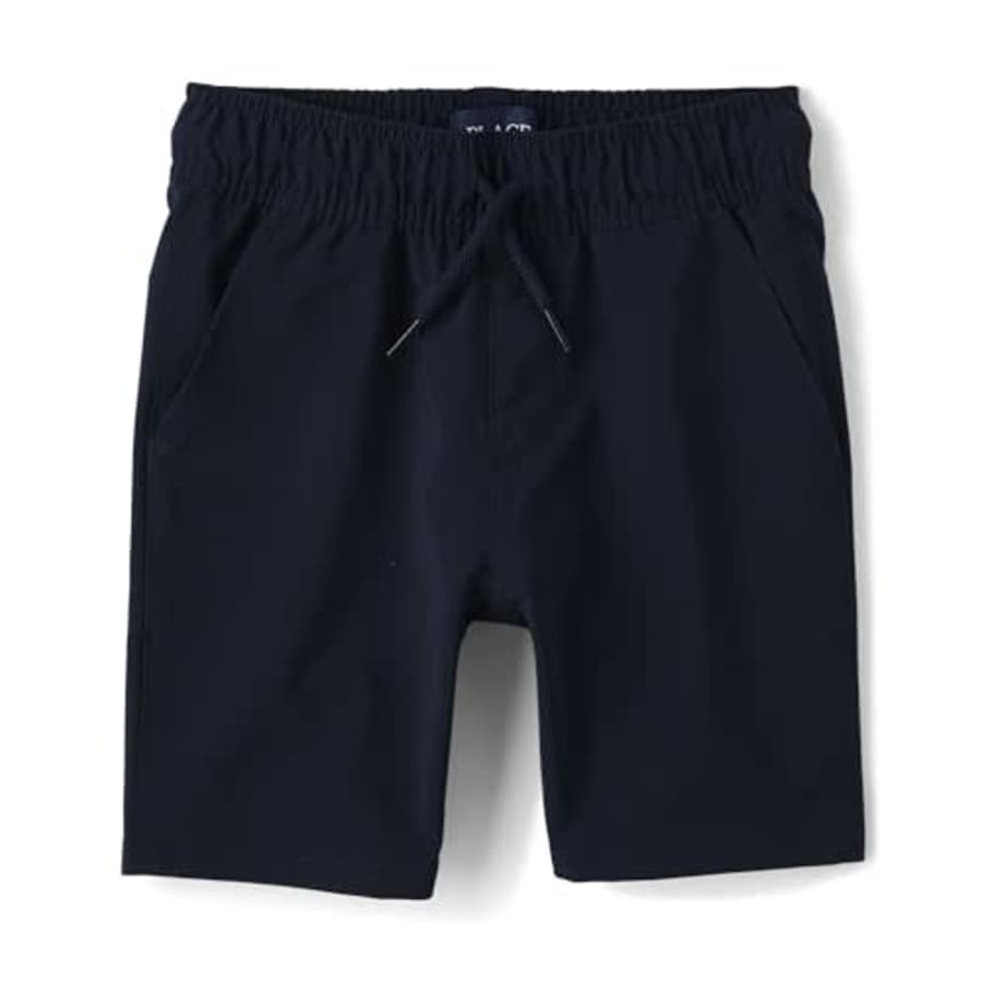 The Children's Place Boys' Uniform Quick Dry Jogger Shorts, New Navy for $19