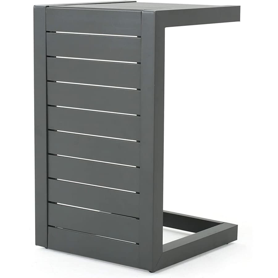 Christopher Knight Home Cape Coral Outdoor Aluminum C-Shaped Side Table for $92