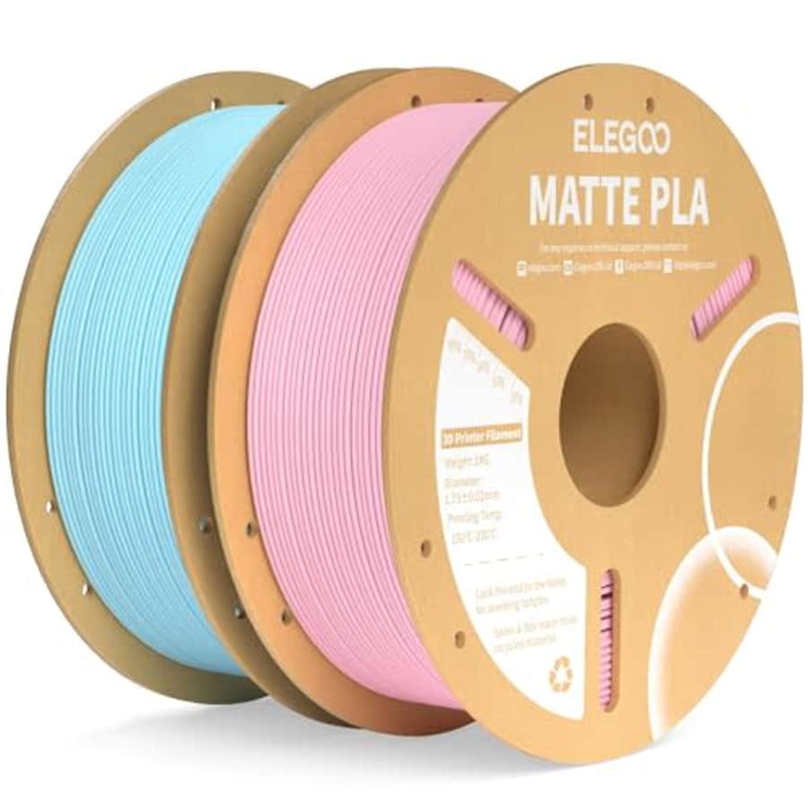 ELEGOO Matte PLA Filament Sakura Pink & Ice Blue 2KG, 1.75mm 3D Printer Filament Dimensional for $30