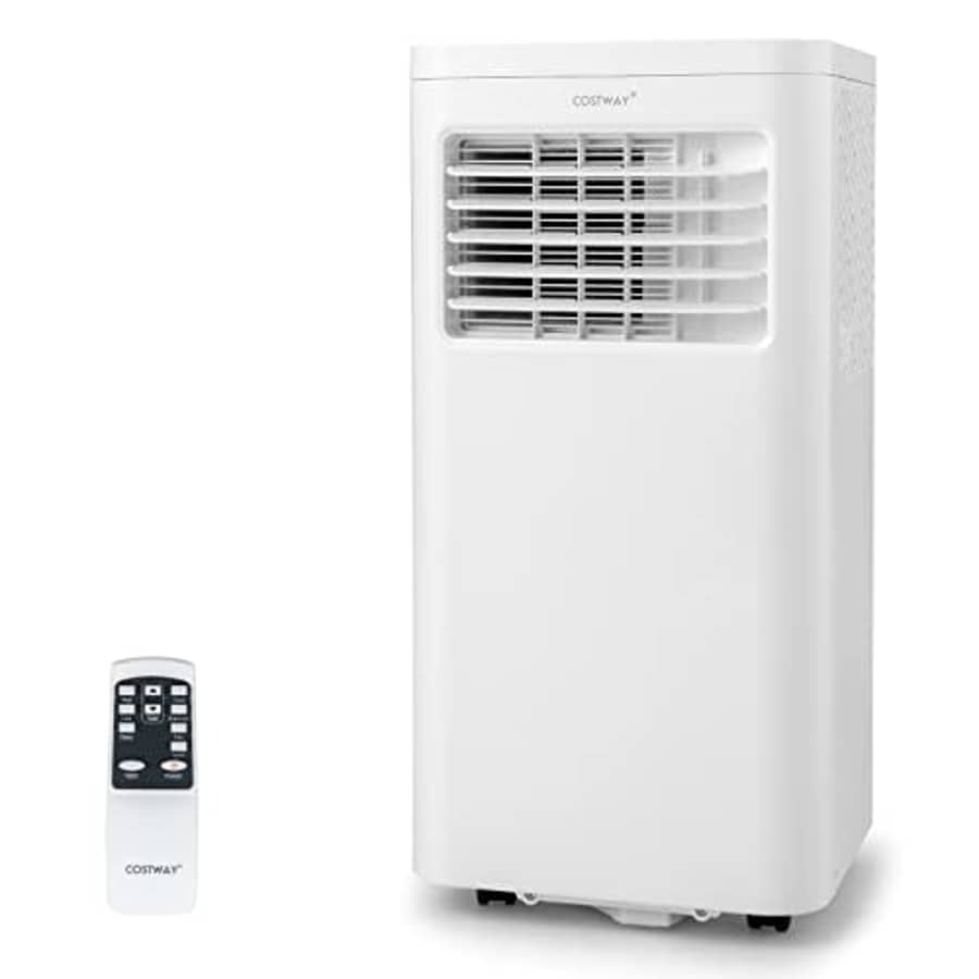 COSTWAY Portable Air Conditioner, 8000 BTU AC Unit with Built-in Dehumidifier, Fan Mode, Sleep for $230