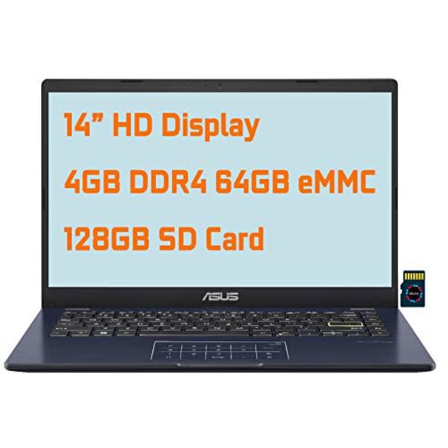 Asus Vivobook E410MA Thin and Light Premium Business Laptop I 14 HD Display I Intel Celeron N4020 I for $150