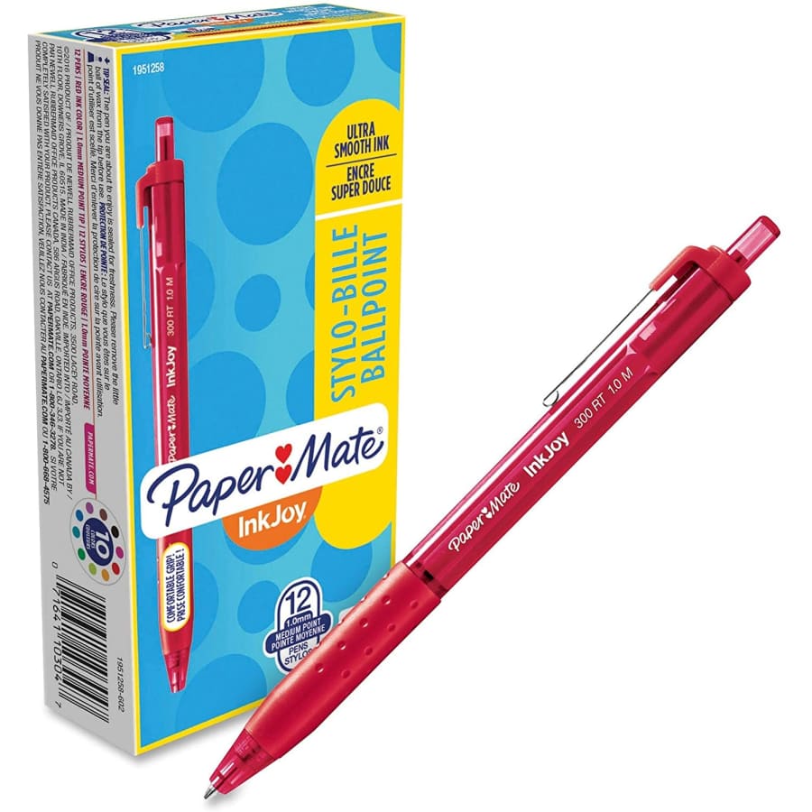 Paper Mate InkJoy 300RT Ballpoint Pens 12-Pack for $8 Paper Mate InkJoy 300RT Ballpoint Pens 12-Pack for $8