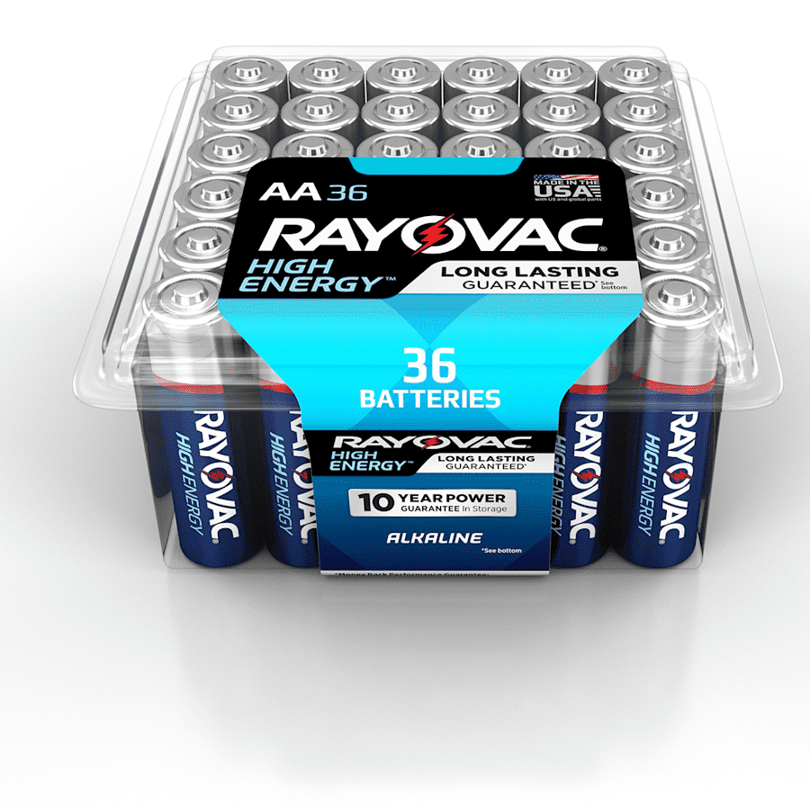 Rayovac High Energy Alkaline AA Batteries 36-Pack for $7 Rayovac High Energy Alkaline AA Batteries 36-Pack for $7