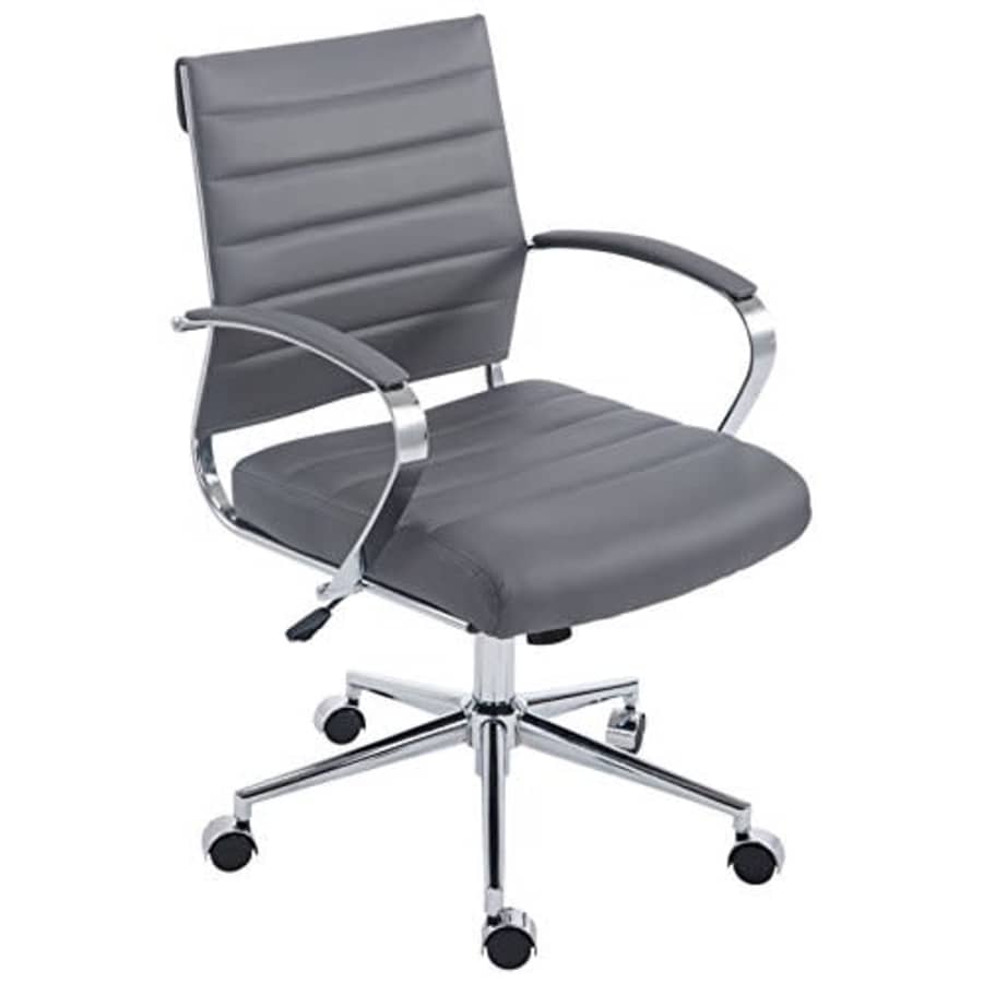 EdgeMod Tremaine Office Chair in Vegan Leather, Grey for $184 EdgeMod Tremaine Office Chair in Vegan Leather, Grey for $184
