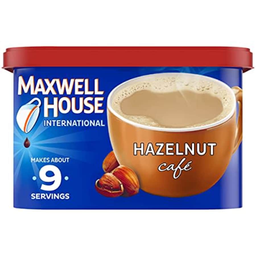 Maxwell House International Hazelnut Caf-Style Instant Coffee Beverage Mix (9 oz Canister) for $5 Maxwell House International Hazelnut Caf-Style Instant Coffee Beverage Mix (9 oz Canister) for $5
