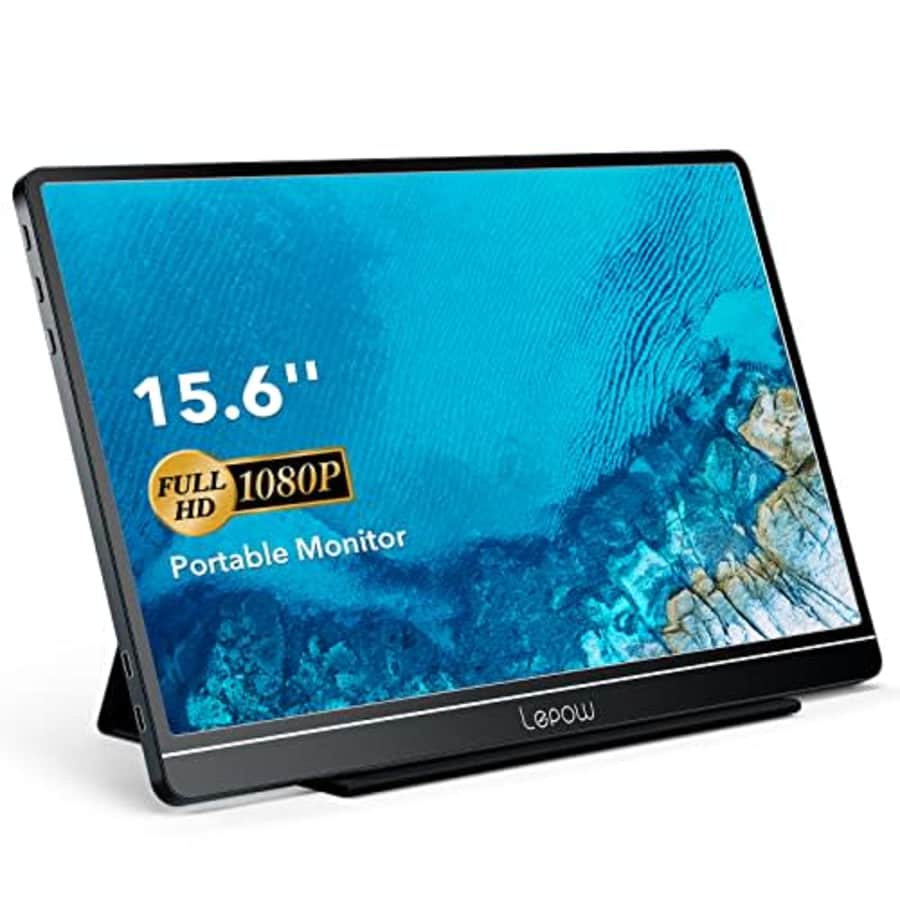 Lepow Portable Monitor 2022 15.6" FHD 1080P Computer Display with IPS Eye Care Screen, Dual for $129