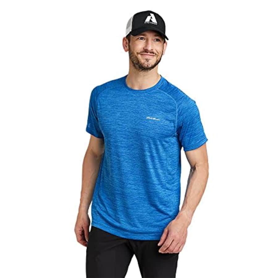 Eddie Bauer Men's Regular Fit Resolution Short-Sleeve T-Shirt, Sapphire, Large for $16