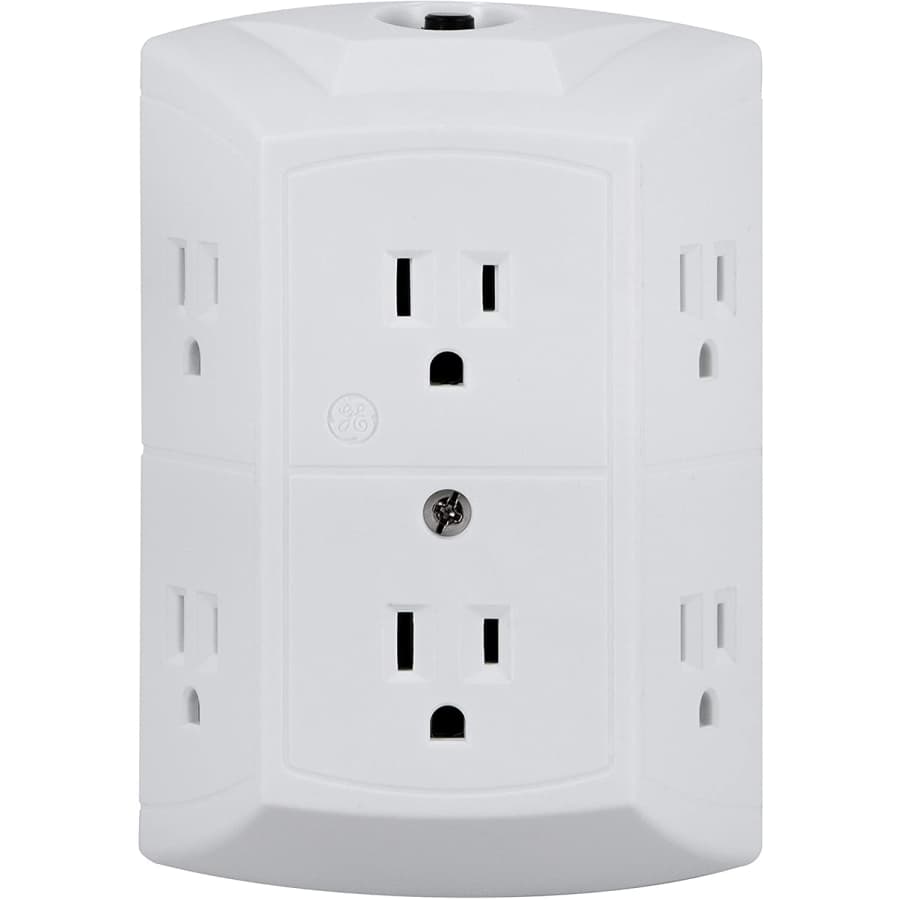 GE 6-Outlet Adapter Spaced Wall Tap for $8 GE 6-Outlet Adapter Spaced Wall Tap for $8