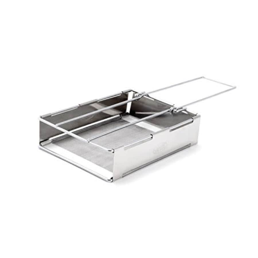 GSI Outdoors Glacier Stainless Steel Toaster That's Collapsible and Hand-Held for Camping for $15 GSI Outdoors Glacier Stainless Steel Toaster That's Collapsible and Hand-Held for Camping for $15