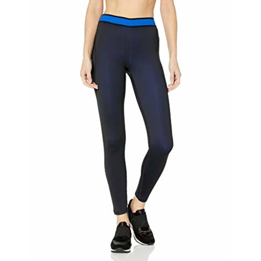 SHAPE activewear Women's Rhombus Lux Legging, Black/Dazzling Blue, XL for $48